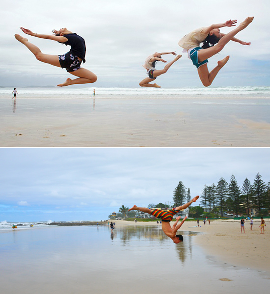 Jump On Australian Beach