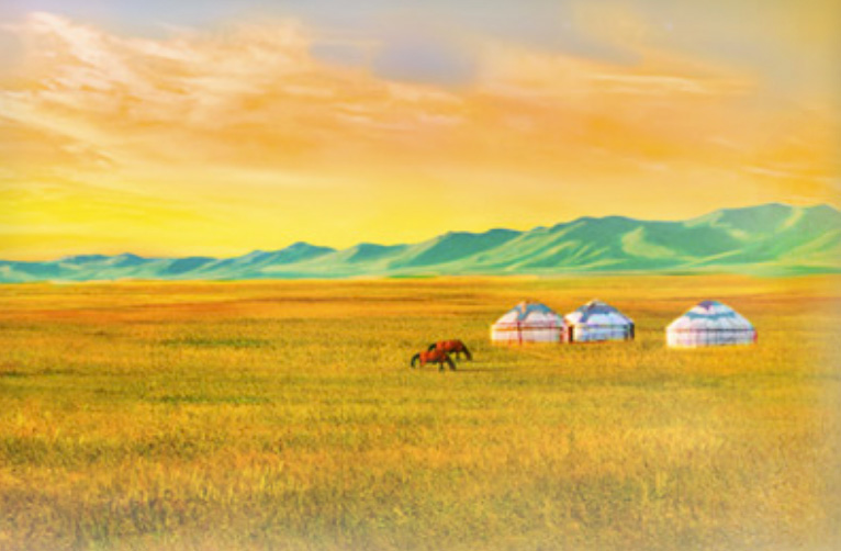 Mongolian Grasslands Backdrop Thumb