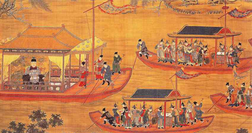 Jiajing Emperor On His State Barge 850