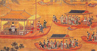 Jiajing Emperor On His State Barge 400