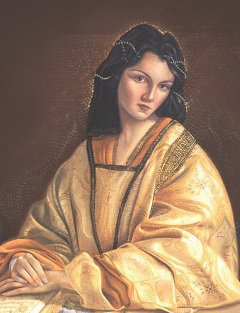 Modern image of Anna Komnene from the book & Anna of Byzantium.
