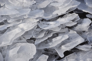 Detail des gefrorenen Salzwassers. (Annie Li)