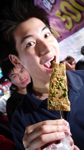 Deep-fried crispy-skin stinky tofu.