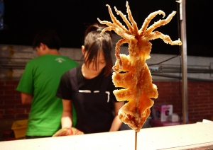 Asians love to eat their squid whole. Scary? Yummy!