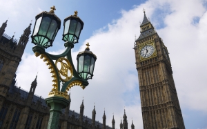 En bild p&aring; Westminsterpalatsets klocktorn, nyligen omd&ouml;pt till Elizabeth Tower f&ouml;r att hedra drottningens diamantjubileum. (Alison Chen)
