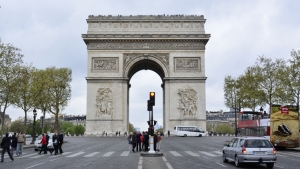 The Arc Du Triomphe on Champs-&Eacute;lys&eacute;es honoring those who fought and died for France in the French Revolutionary and Napoleonic Wars. Beneath its vault lies the Tomb of the Unknown Soldier (WWI). (Annie Li)