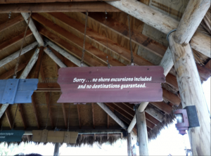 A disclaimer placed right before we got on the ride.