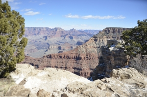 V&aring;r f&ouml;rsta vy av det magnifika Grand Canyon. (Annie Li)