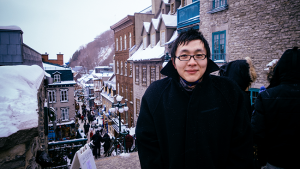 Our biggest experience of Quebec City though, is that it&#039;s really c-c-cold... as dancer Steve Feng can attest. (My photo)