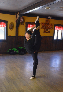 During our few days of break around the New Year, we took dance class inside this sugar cabin in the woods. Dancer Fa Du. (By dancer and soprano Seron [Guang Ling] Chau)