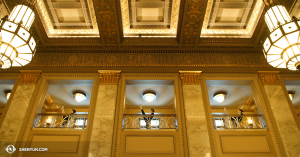 Practicing at the Peabody Opera House in St Louis. (photo by Annie Li)