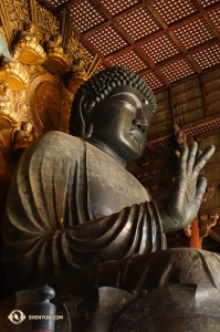 Boeddha beeld in Todai-ji Temple in de stad Nara. (Foto door Felix Sun)
