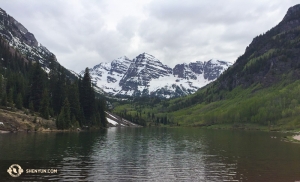 Maroon Bells, just outside of Aspen, Colorado. But if you think this photo is nice... 