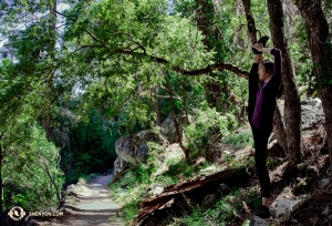 Lily Wang se fond dans la nature. (Photo de sa mère)
