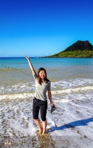 Perkusionistka Tiffany Yu si naplno užila nádherné pláže na jihu Tchaj-wanu.