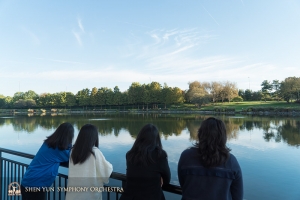 A week later, in DC, we took a moment to enjoy the crisp morning air before entering the concert hall.
