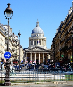 Though we don't have time to go inside, we do pass by the Panthéon, which was originally built as a church in the 18th century. (Photo by Tony Zhao)