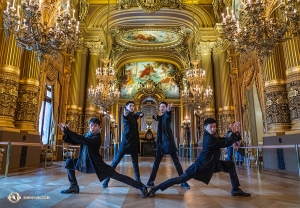 Posing as imperial palace guards, these dancers are always ready to protect. In this case, they’re protecting Paris’ Palais Garnier. (Photo by Andrew Fung)
