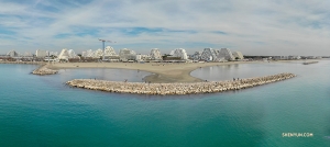 Pemandangan panorama tepi laut di Montpellier, Prancis. (Foto oleh Andrew Fung)