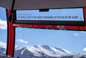 Not just the highest, it is also part of the world’s longest lift system, connecting two high-speed chair lifts and one gondola.
