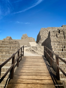 The over 1,600 foot long pyramid was built about 1,500 years ago. (Photo by Annie Li)