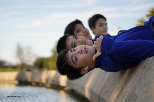 Performers make themselves comfortable before one of four performances at the Long Center.

Check back to find out where they go next!

(Photo by Zack Chan)