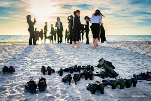 Il est clair que c’est une sortie à plage post spectacle. (Photo de Tony Xue)