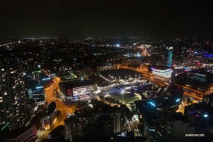 奧克蘭的美麗夜景。晚安啦！下一站悉尼！（攝影：莊士磊）

