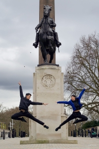 Visiting King Edward VII in Waterloo Place, London. 