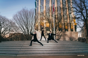 We vonden een perfecte plek tijdens een wandeling voor de schemering in St. Louis.