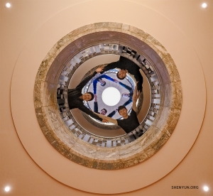 In this photo, our dancers demonstrate the beauty of geometry in the lobby of the Smith Center in Las Vegas.