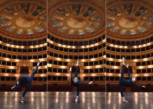 La danseuse Nara Cho s'amuse dans le magnifique théâtre lyrique, ouvert en 1897.