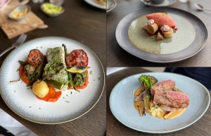 羅弗敦島哈特維卡旅館的精緻晚餐包括挪威羊肉、比目魚和草莓蛋糕。