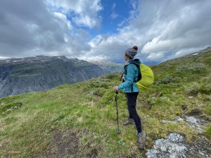 Một nửa của chặng đường dài 27 km đến vỉa đá Trolltunga.