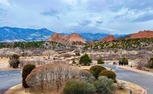 A peep of the park's awe-inspiring rock formation  from afar.