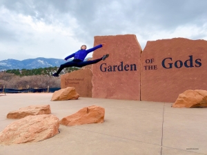 Sometimes you just have to take a leap of faith. Dancer Lionel Wang reaches for the sky.
