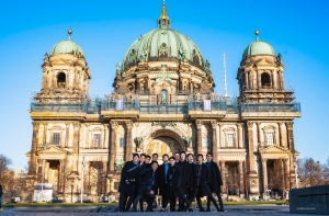 The artists love the experiences each city  has to offer. Berlin Cathedral's stunning copper dome is a highlight of the city's skyline.