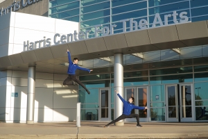 The dancers  never miss an opportunity to pose, whether on stage or outside the theater.