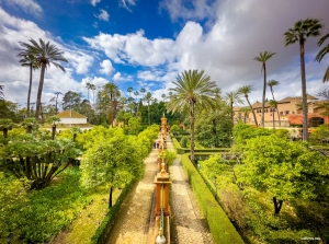 Ce jardin luxuriant est digne d'un roi ! Les jardins de l'Alcazar, à Séville, existent depuis la fin du Moyen Âge et s'étendent sur une superficie d'environ 15 hectares.