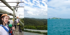 Lors d'une pause à Auckland, en Nouvelle-Zélande, les danseuses sont parties à l'aventure sur l'île de Waiheke et ont fait monter leur adrénaline en faisant de la tyrolienne !