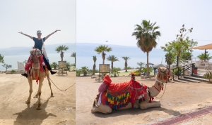 騎著駱駝的舞蹈演員Chelsea Cai。
