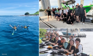Meanwhile, the female musicians gear up for some exhilarating water adventures, trading melodies for waves as they plunge into the thrill of jet skis and snorkeling.