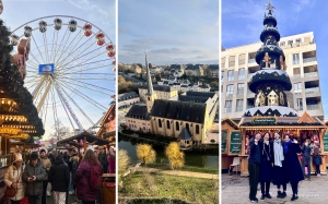 Luxembourg, one of the richest countries in the world, is also rich in holiday spirit, as our performers discover at a local Christmas market. Along the Chemin de la Corniche, a 17th-century promenade, they find the best views of Luxembourg City.