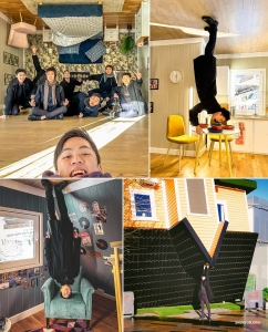 Our dancers are known for their gravity-defying techniques on stage, the result of years of rigorous training. But they find a shortcut to seemingly supernormal feats at the Upside Down House in London.