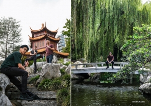 They enjoy the lush greenery and Ming dynasty-inspired design.