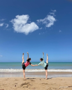 For our dancers, a sandy beach is just another stage. 